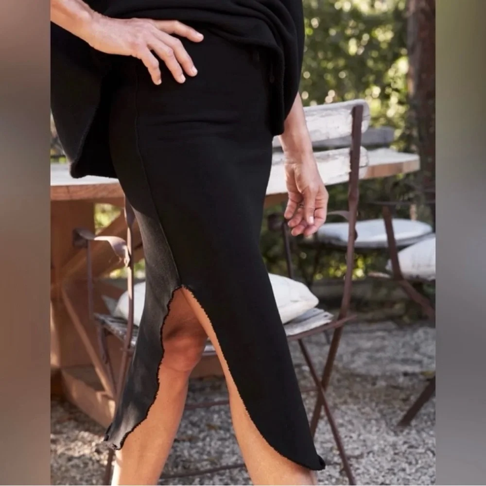 Frank & Eileen  Donegal Unforgettable Skirt Triple Fleece Size Small Black - Picture 4 of 9